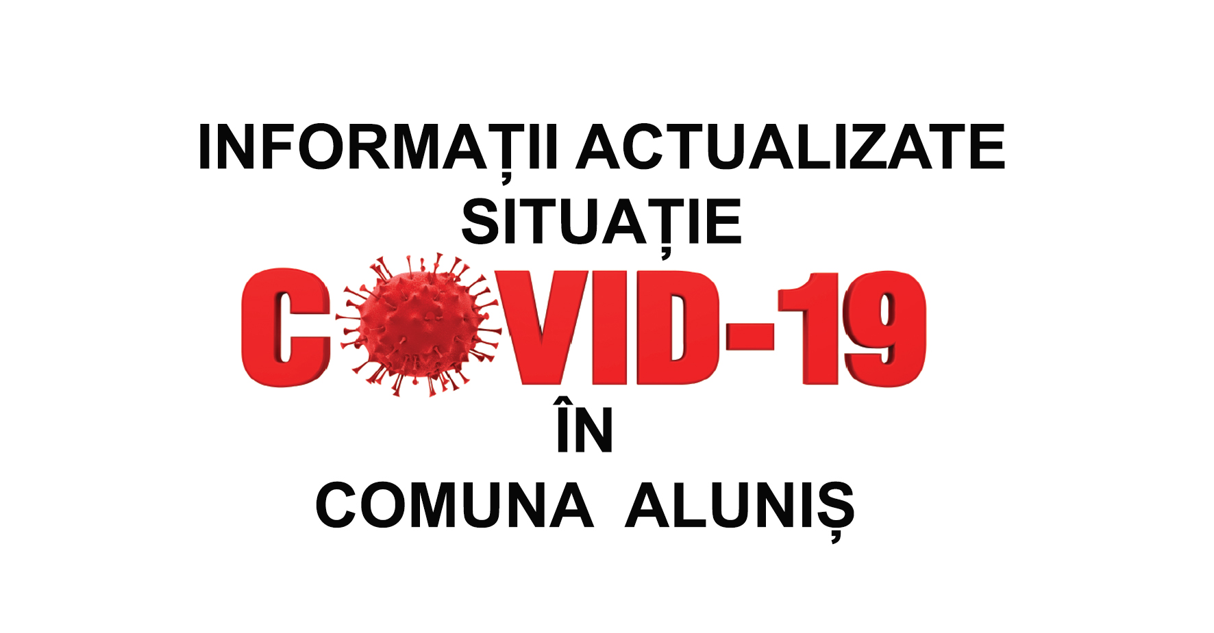 Informații actualizate covid-19 în comuna Aluniș, începând din data de 28.04.2020.